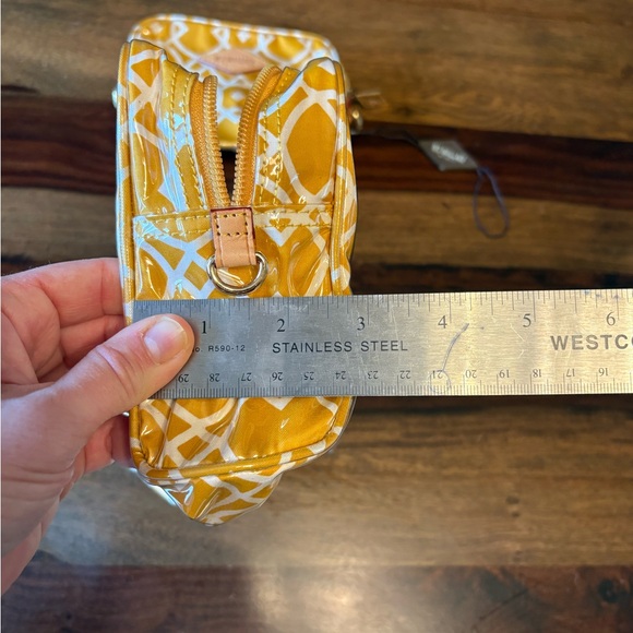 MZ Wallace Geometric Yellow and White Cosmetic Pouch Set - Picture 9 of 10